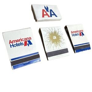 American Airlines Americana Hotel Soap & Matchbooks NOS New York NYC Ephemera